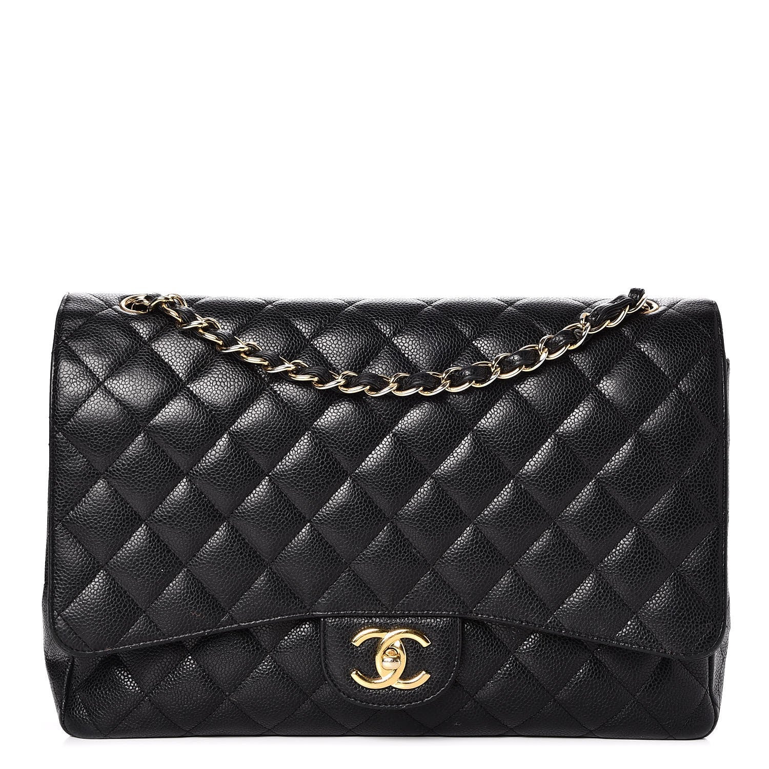 Chanel Caviar Quilted Maxi Double Flap Black 1 of 9