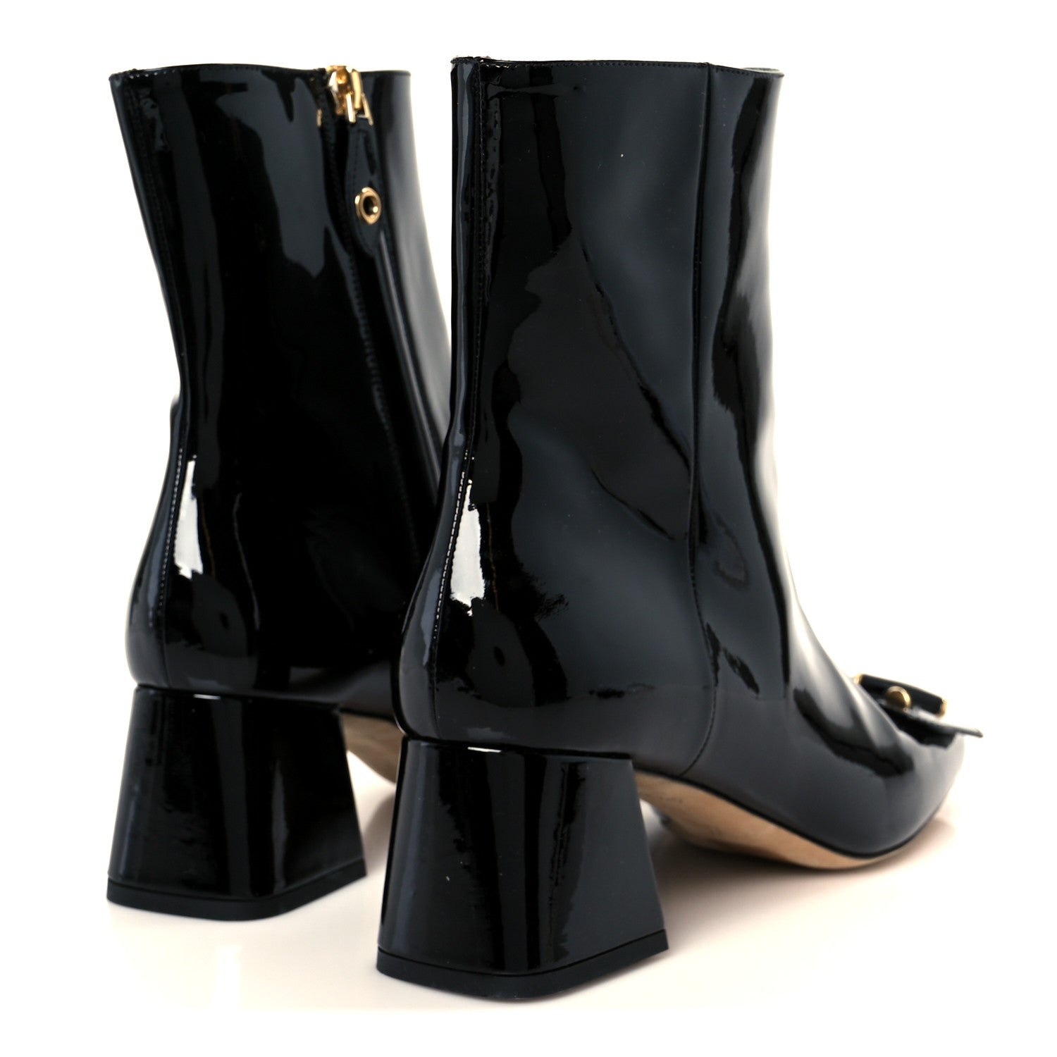 Louis Vuitton Patent Calfskin Shake Ankle Boots 38 Black 5 of 9