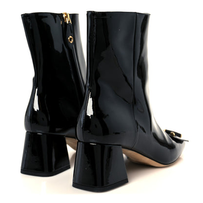 Louis Vuitton Patent Calfskin Shake Ankle Boots 38 Black 5 of 9