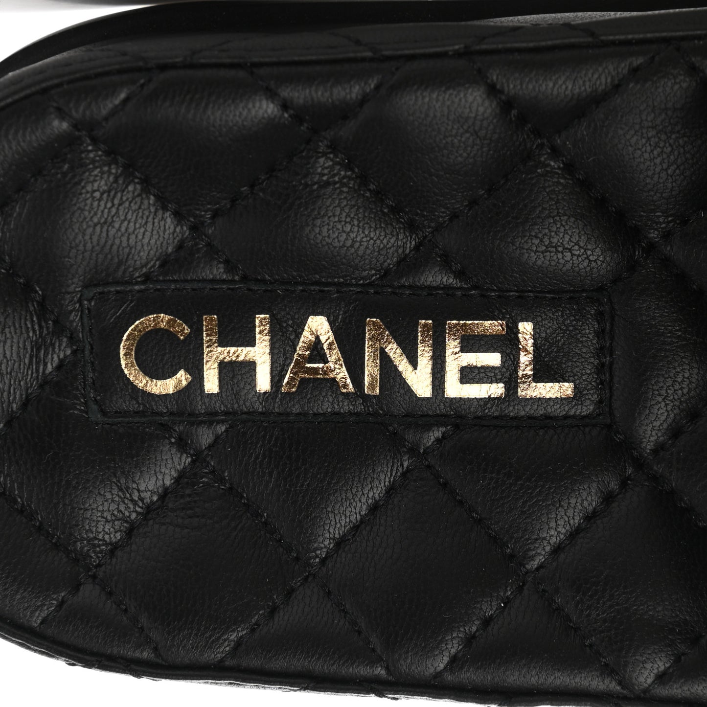 Lambskin Quilted CC Mules Sandals 37 Black