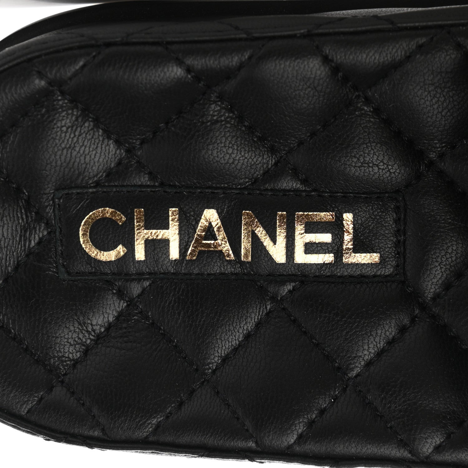 Chanel Lambskin Quilted CC Mules Sandals 37 Black 7 of 9