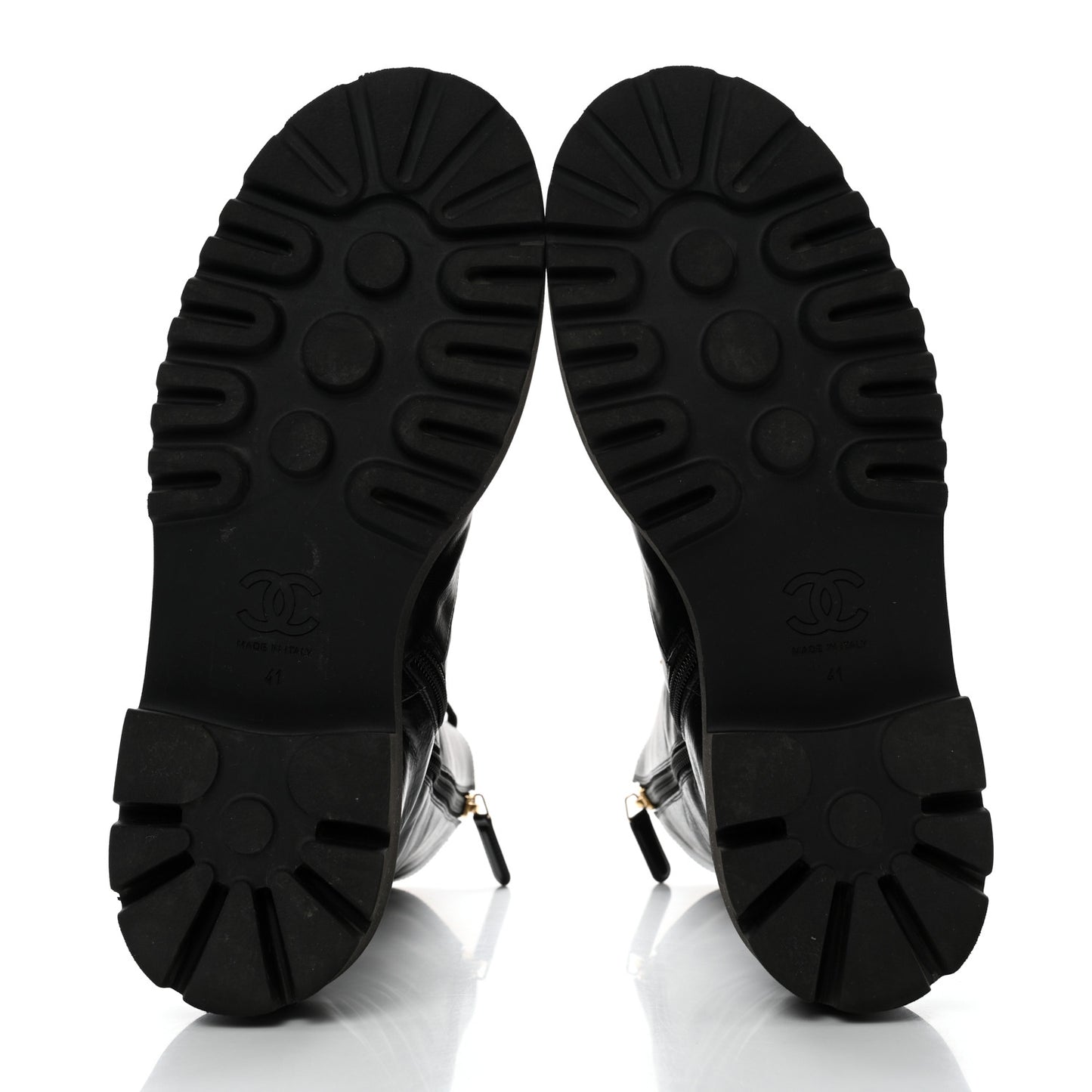 Calfskin Patent Cap Toe Lace Up Combat Boots 41 Black