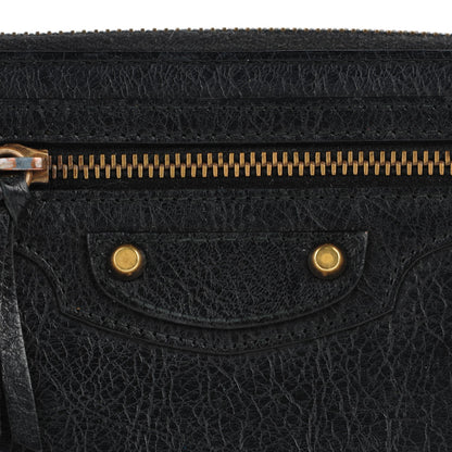 Balenciaga Agneau Classic Hardware Continental Zip Around Wallet Black 7 of 10