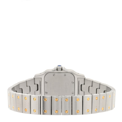 Cartier Stainless Steel 18K Yellow Gold 24mm Santos De Cartier Galbee Quartz Watch 3 of 5