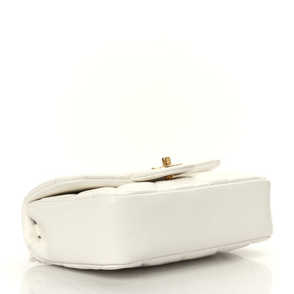 Chanel Lambskin Quilted Mini Heart Charms Flap White 4 of 9