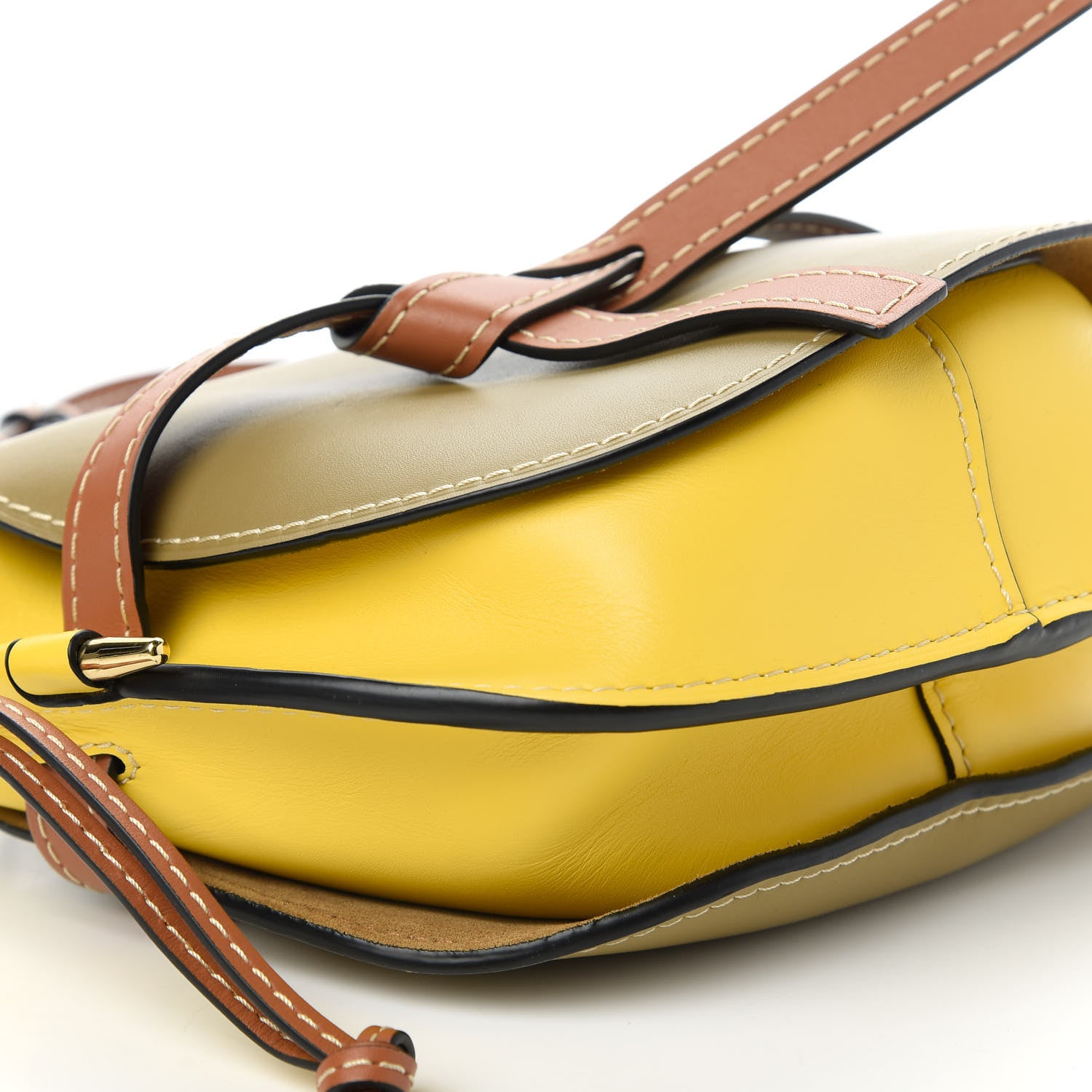 Loewe Calfskin Small Gate Crossbody Bag Mocca Yellow Pecan 6 of 9