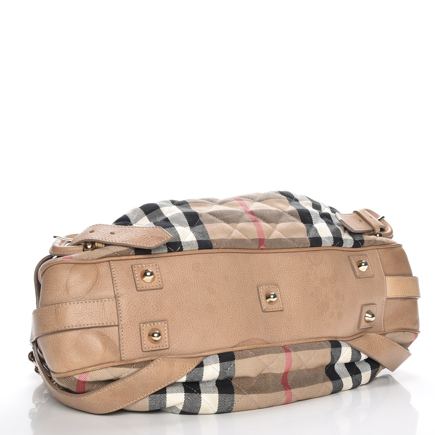 Burberry Grainy Calfskin House Check Margaret Bag Light Nude 4 of 15