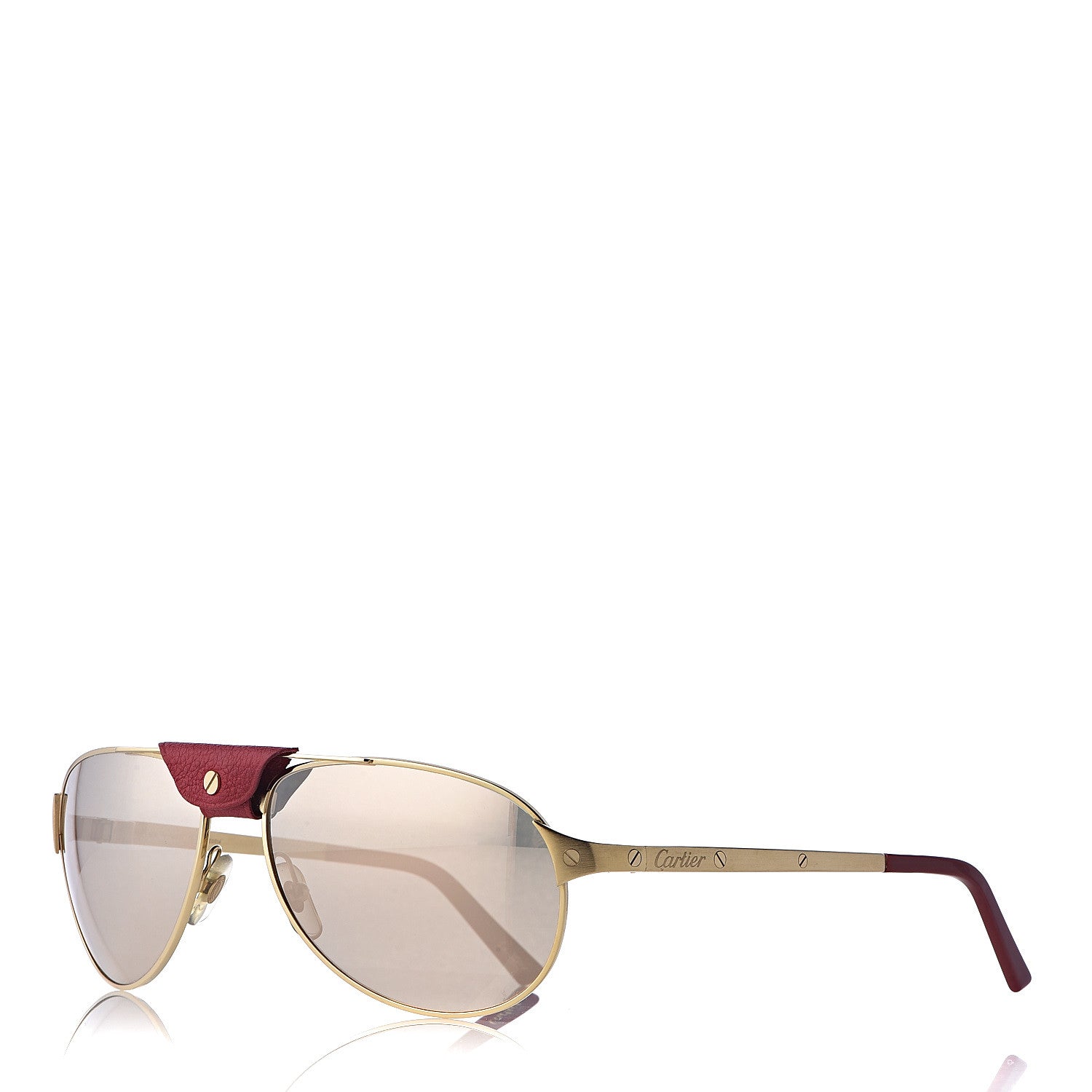 Cartier Santos Dumont Aviator Sunglasses Gold 1 of 9