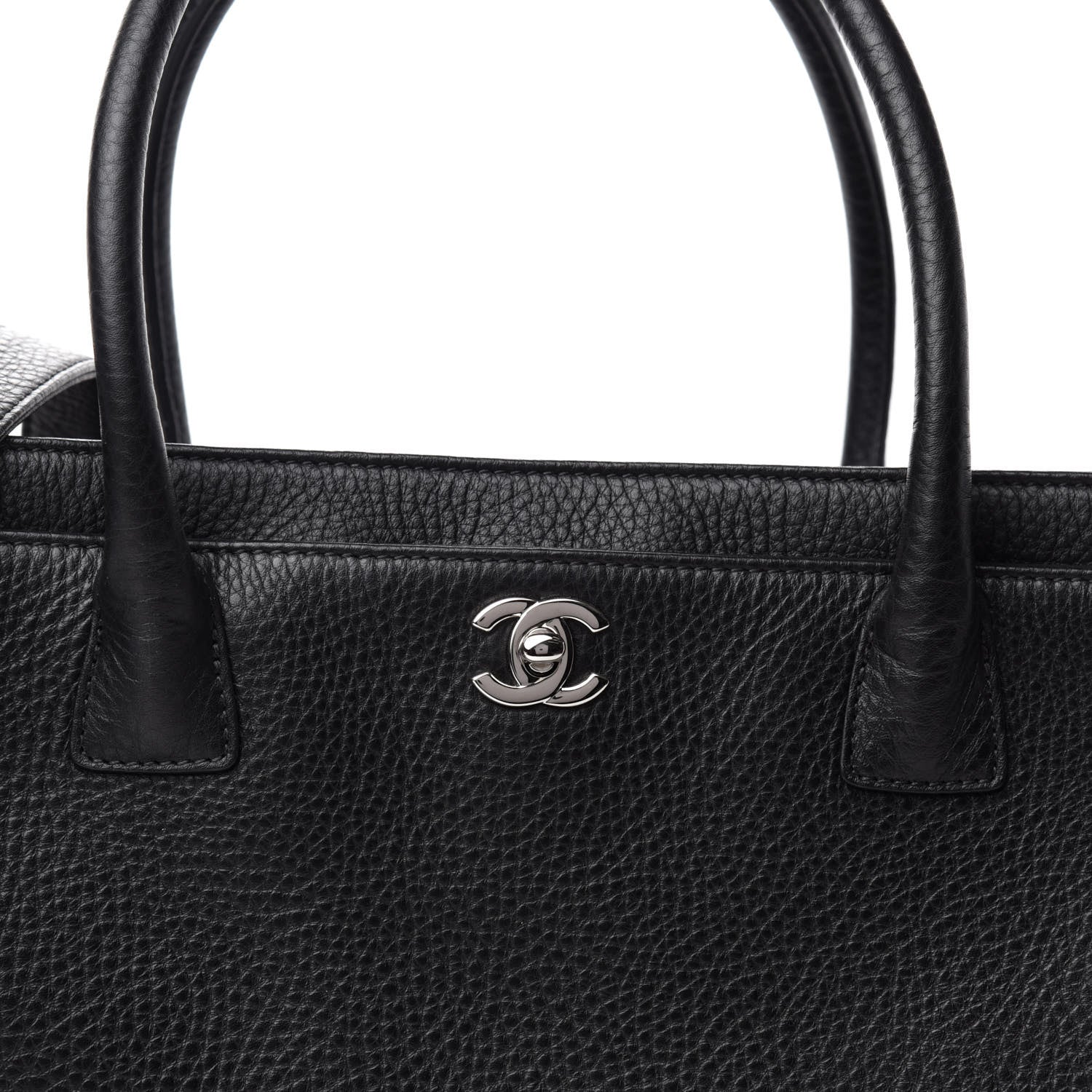 Chanel Calfskin Cerf Executive Shopper Tote Black 11 of 11