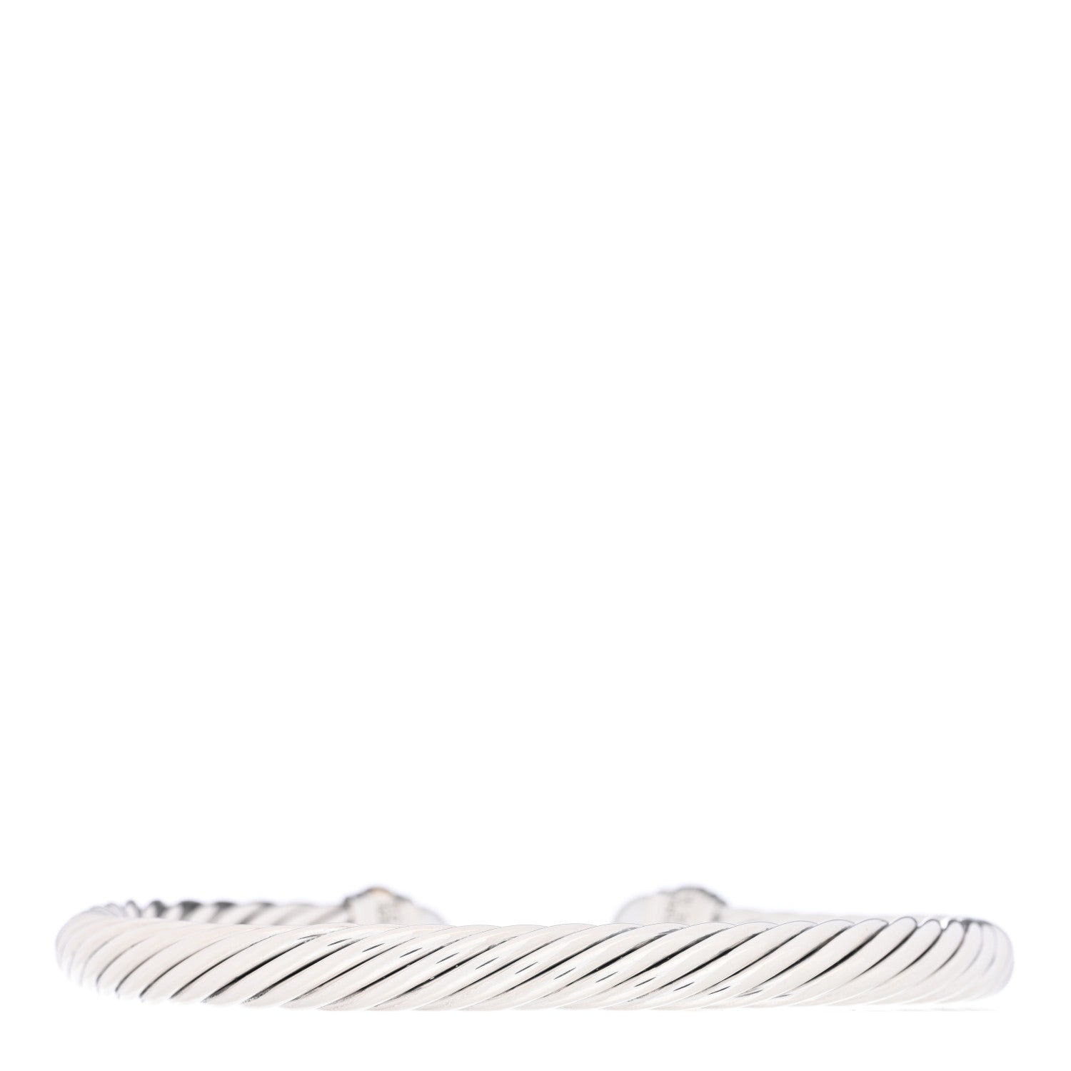David Yurman Sterling Silver 14K Yellow Gold Pearl 7mm Cable Classics Bracelet 2 of 3