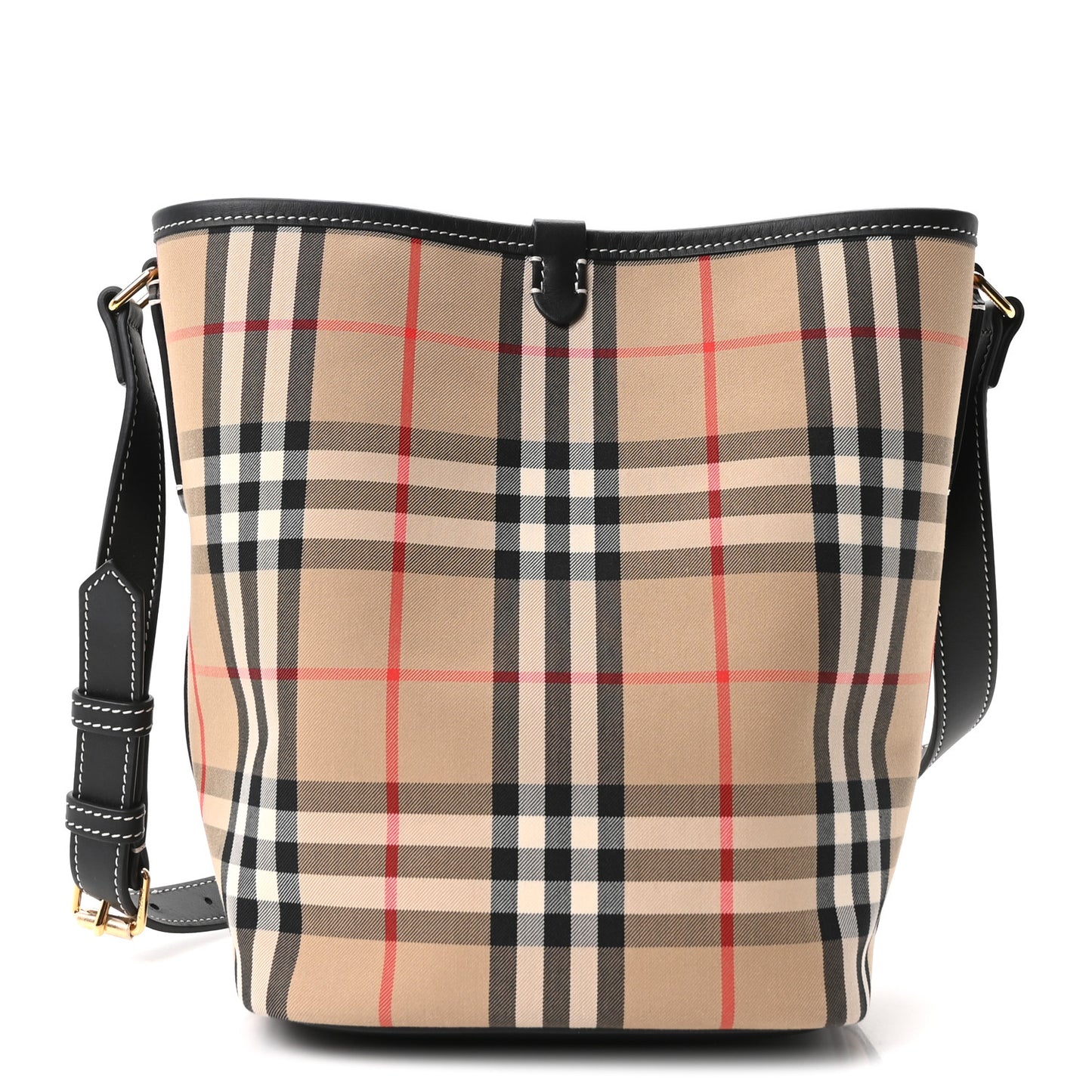 Vintage Check Calfskin Mini Ashby Bucket Bag Archive Beige