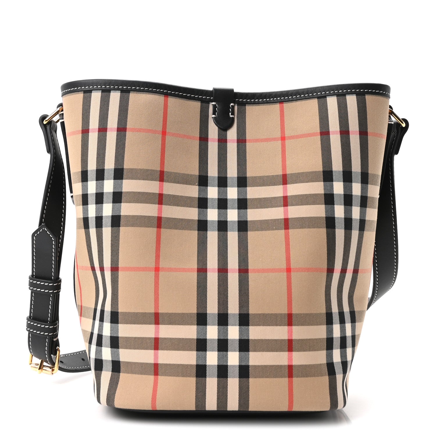 Burberry Vintage Check Calfskin Mini Ashby Bucket Bag Archive Beige 1 of 11