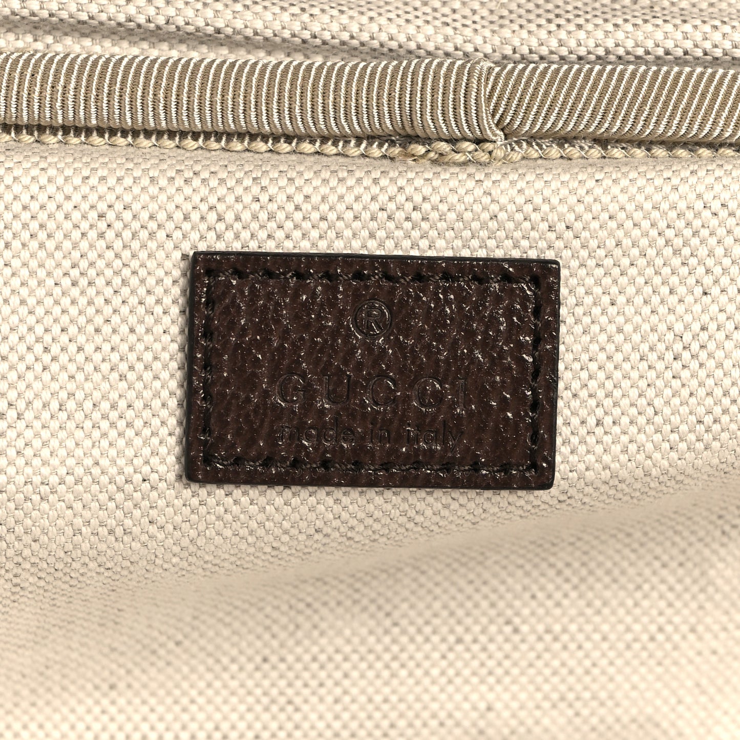 Monogram Jumbo GG Textured Dollar Calfskin Web Small Savoy Cabin Trolley Camel Ebony New Acero