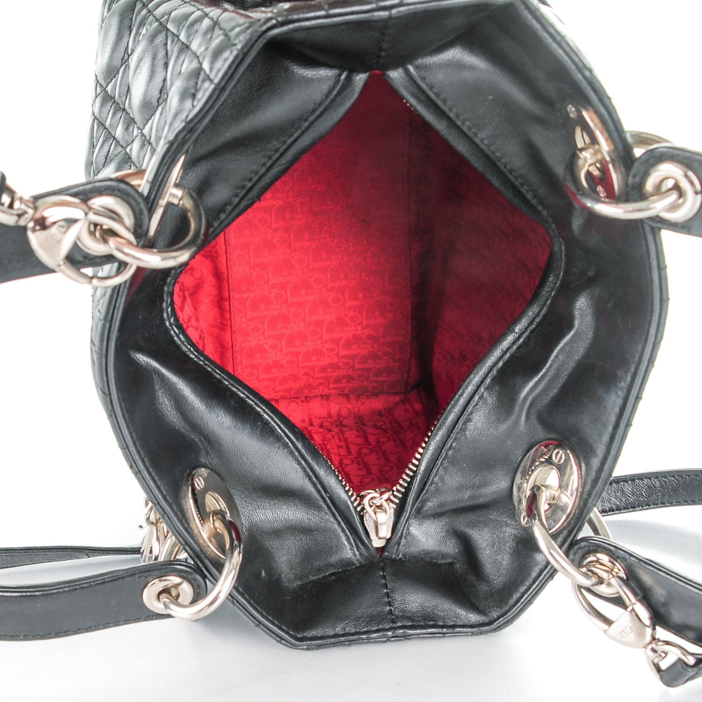Lambskin Cannage Medium Lady Dior Black