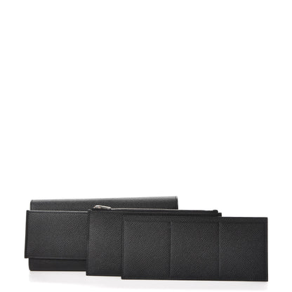 Hermes Epsom Passant Long Wallet Black 3 of 12