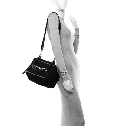 Givenchy Nylon Logo Small Pandora Black White 2 of 12