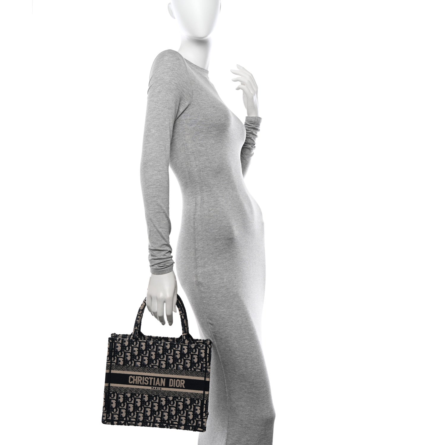 Christian Dior Oblique Small Book Tote Blue Multicolor 2 of 11