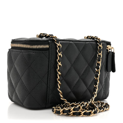 Chanel Caviar Quilted Small Vanity Case With Chain Black 3 of 13