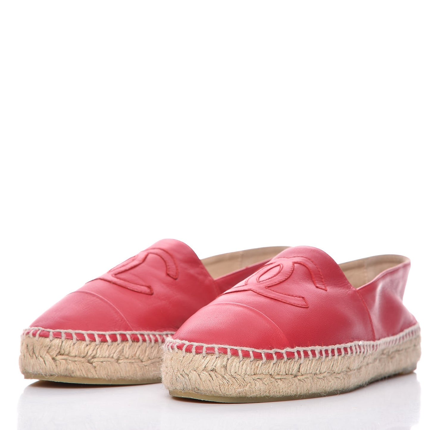 Lambskin CC Espadrilles 39 Red