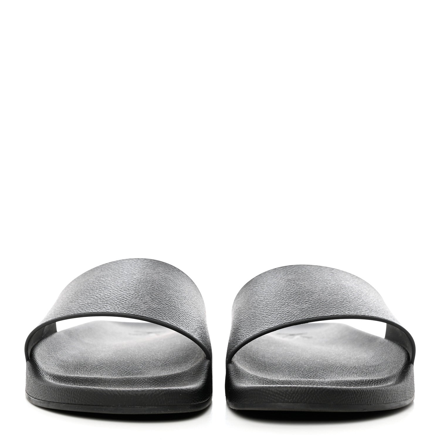 Louis Vuitton Rubber Monogram Eclipse Mens Waterfront Mules 8 Black 2 of 9