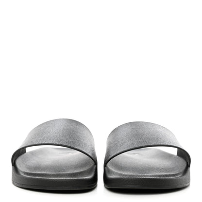 Louis Vuitton Rubber Monogram Eclipse Mens Waterfront Mules 8 Black 2 of 9