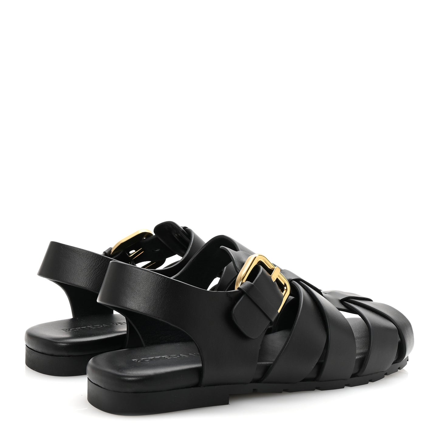 Calfskin Alfie Sandals  38 Black
