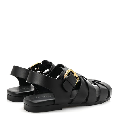 Bottega Veneta Calfskin Alfie Sandals  38 Black 5 of 9