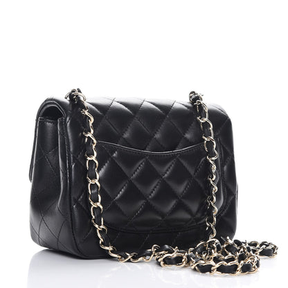 Chanel Lambskin Quilted Mini Square Flap Black 3 of 7