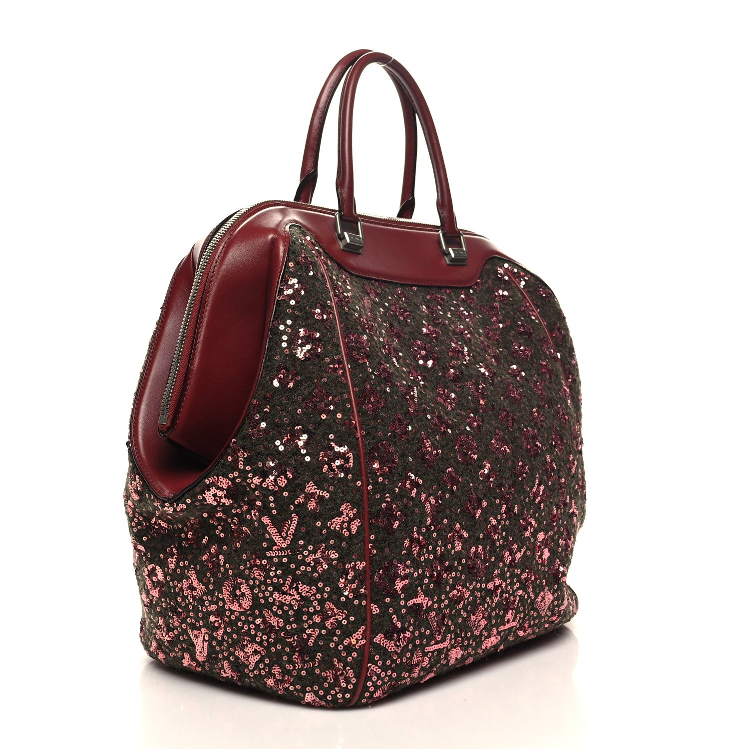 Louis Vuitton Sequin Monogram Sunshine Express North South Burgundy 3 of 12