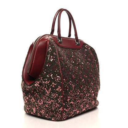 Louis Vuitton Sequin Monogram Sunshine Express North South Burgundy 3 of 12