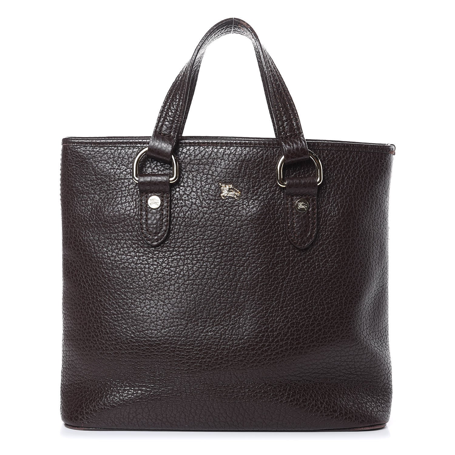 Burberry Grainy Calfskin Tote Dark Brown 1 of 12
