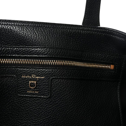 Salvatore Ferragamo Calfskin Maxi Gancini Tote Black 6 of 9