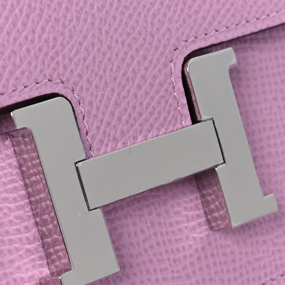 Hermes Epsom Constance Slim Wallet Mauve Sylvestre 12 of 13