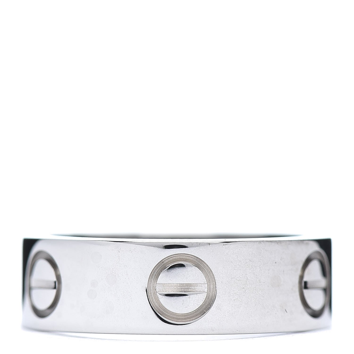 Cartier 18K White Gold 5.5mm LOVE Ring 49 4.75 1 of 5