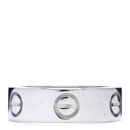 Cartier 18K White Gold 5.5mm LOVE Ring 49 4.75 1 of 5