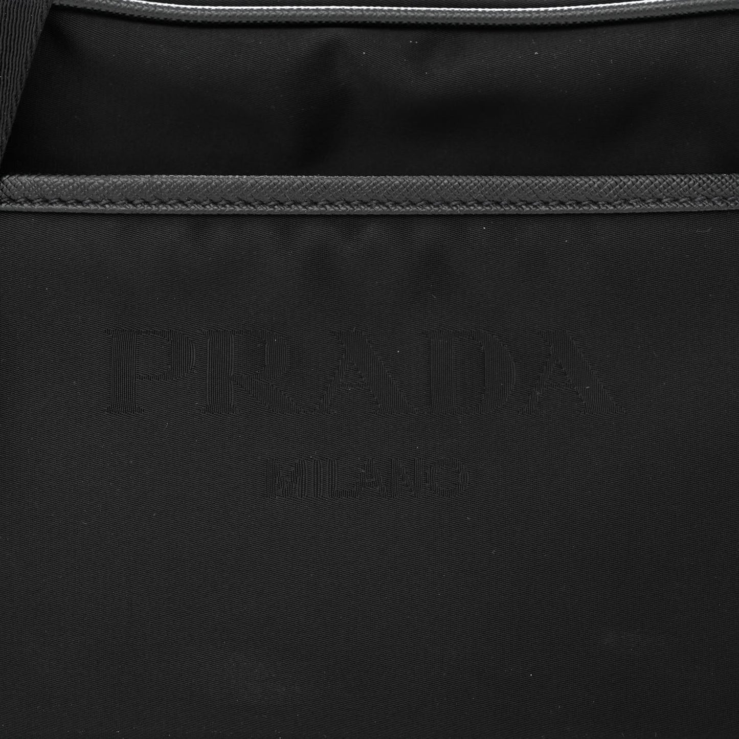 Tessuto Nylon Saffiano Logo Camera Bag Black