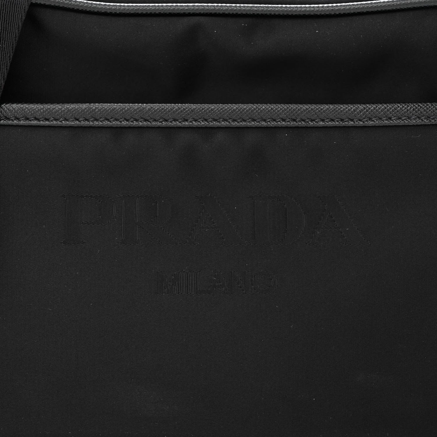 Prada Tessuto Nylon Saffiano Logo Camera Bag Black 9 of 11