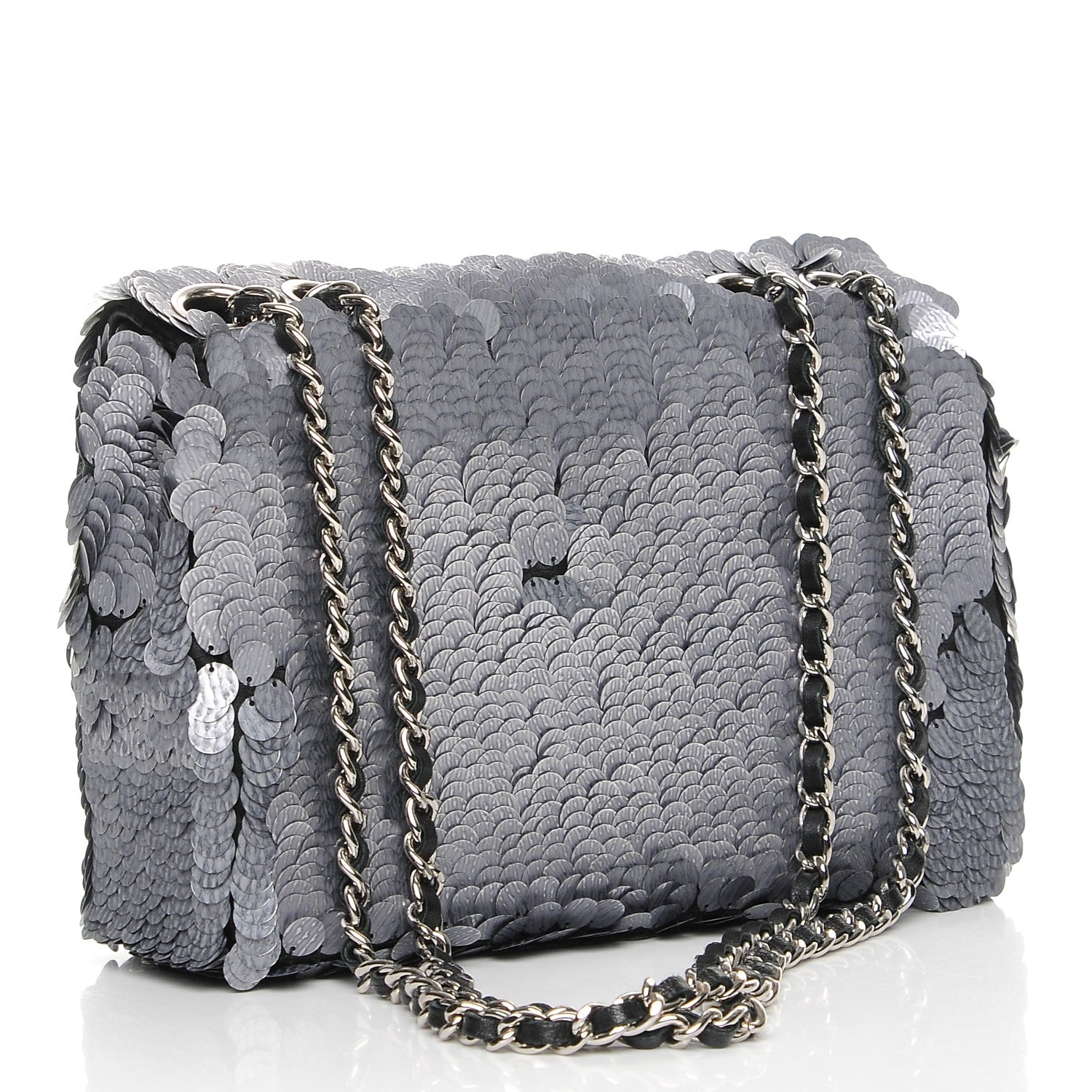 Chanel Sequin Paillette Small Flap Grey 4 of 9