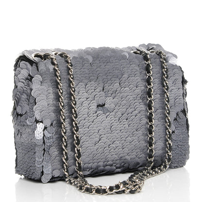 Chanel Sequin Paillette Small Flap Grey 4 of 9