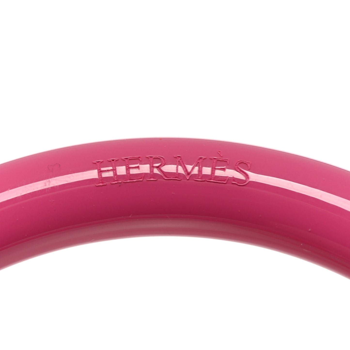 Lacquered Wood H Equipe PM Bangle Bracelet T2 Amazon Pop Rouge