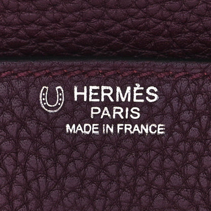 Hermes Togo Horseshoe Birkin 30 Bordeaux Bois de Rose 6 of 11
