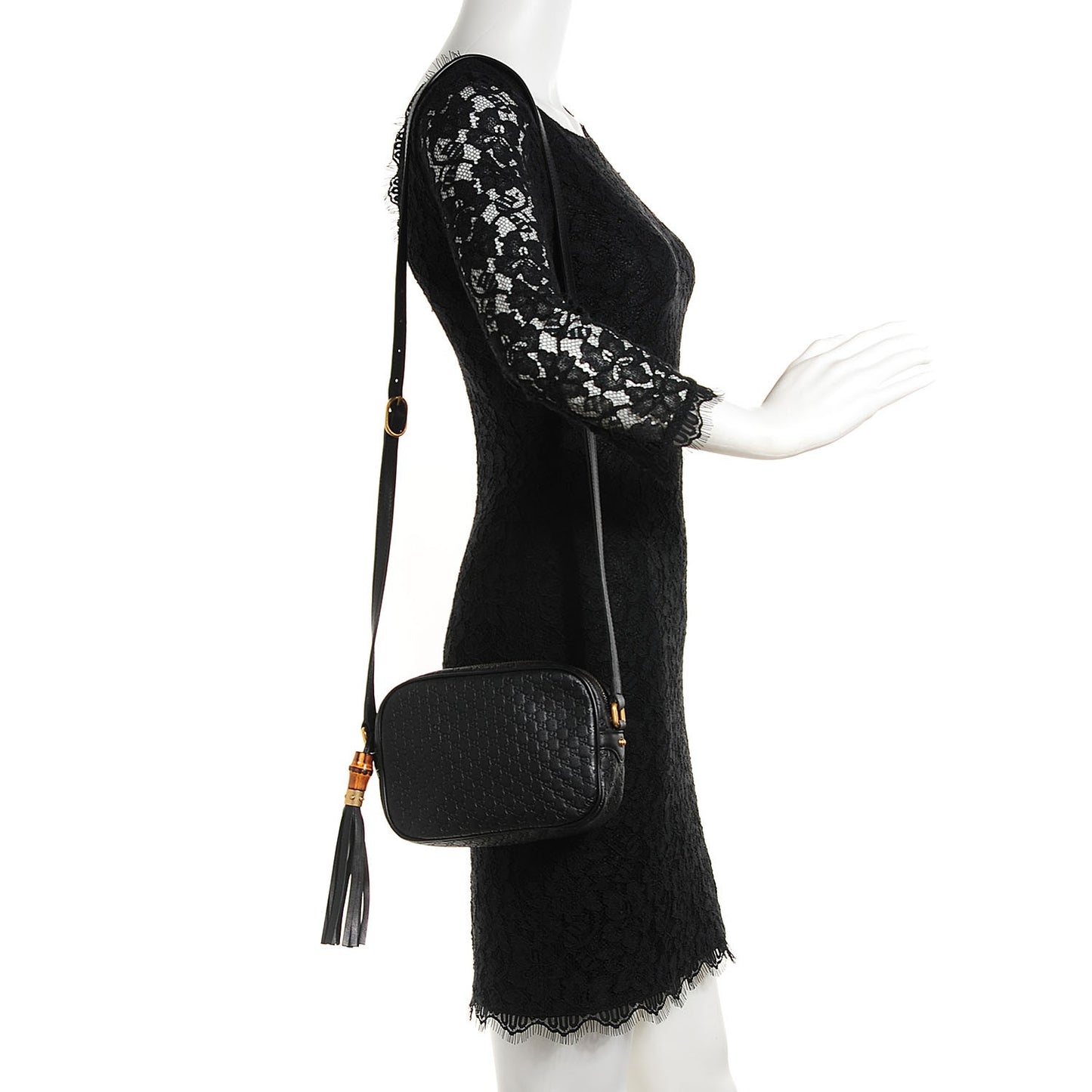 Microguccissima Sunshine Disco Crossbody Bag Black