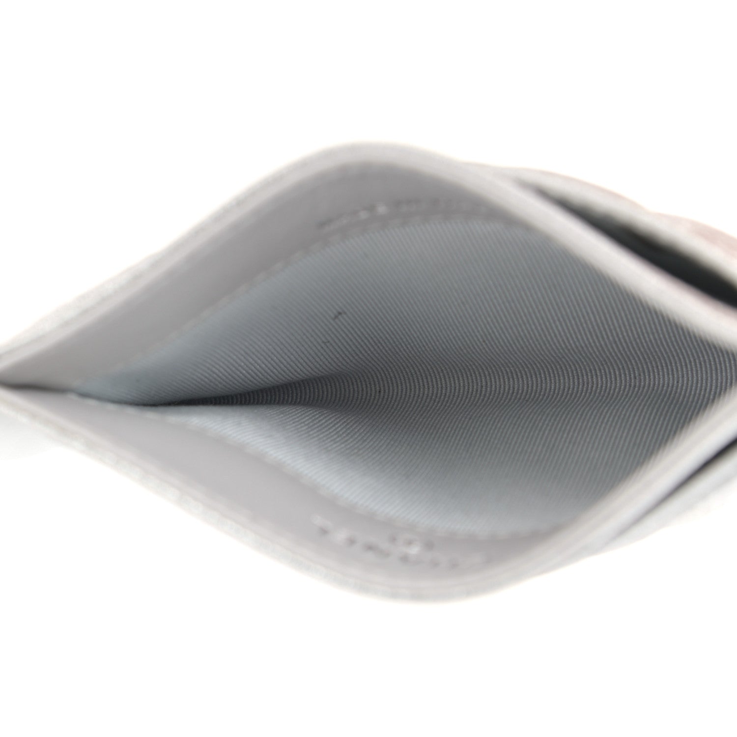 Chanel Metallic Lambskin Quilted Card Holder Silver 5 of 12