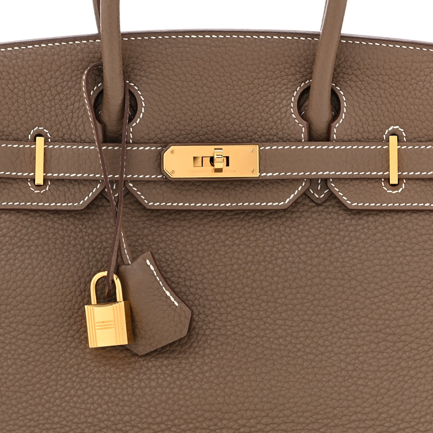 Hermes Taurillon Clemence Birkin 30 Etoupe 8 of 11