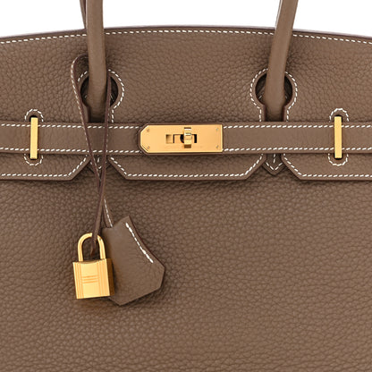 Hermes Taurillon Clemence Birkin 30 Etoupe 8 of 11