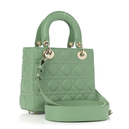 Christian Dior Lambskin Cannage Small My ABCDior Lady Dior Green 3 of 9
