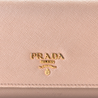 Prada Saffiano Metal Continental Flap Wallet Cammeo 2 of 11