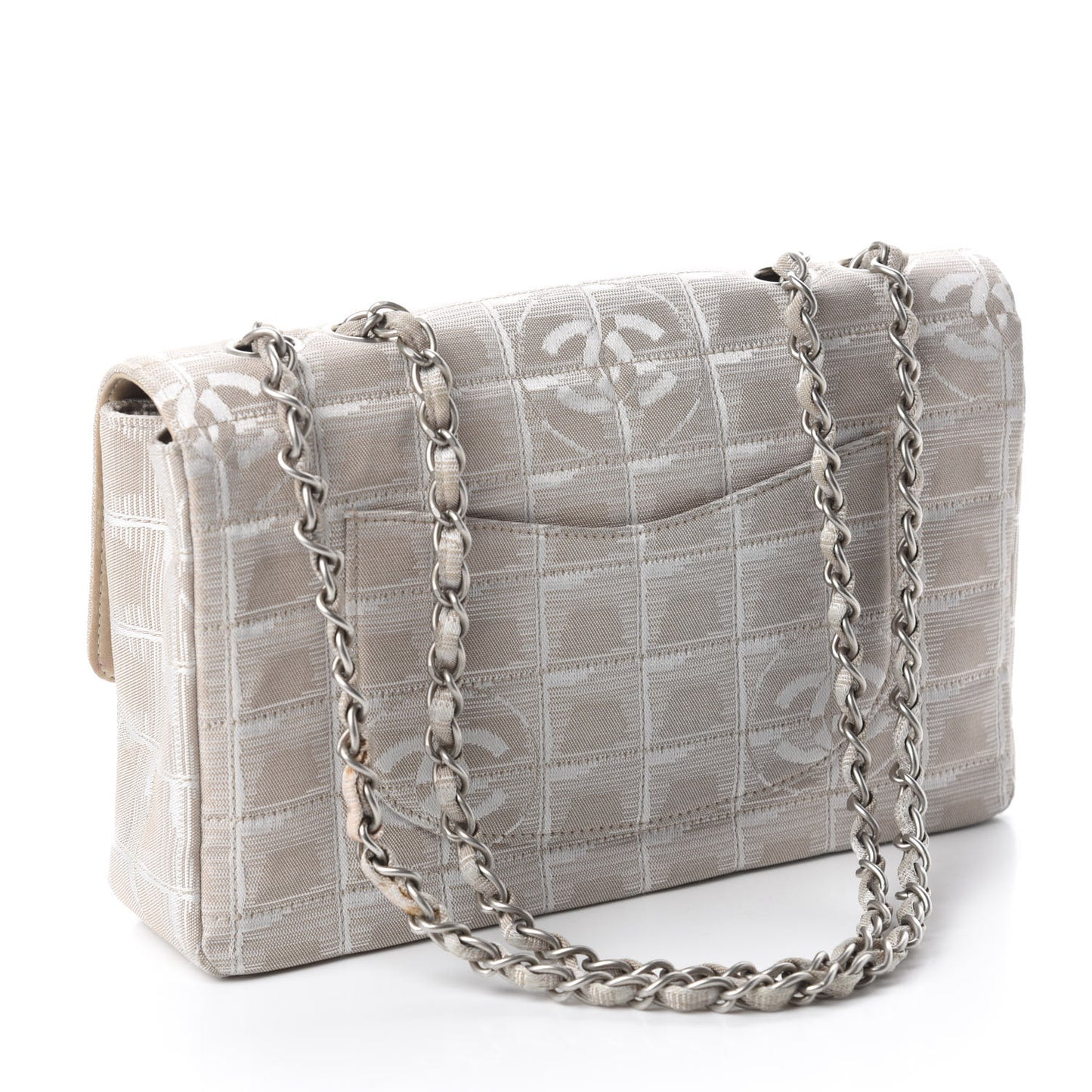 Nylon Medium Travel Flap Light Beige