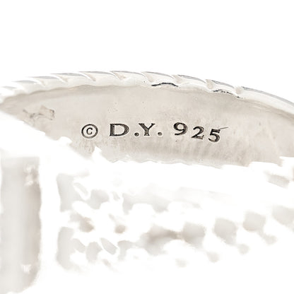 David Yurman Sterling Silver Diamond 10mm Petite Wheaton Ring 51 5.75 4 of 4