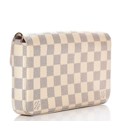 Louis Vuitton Damier Azur Pochette Felicie Chain Wallet Rose Ballerine 3 of 15